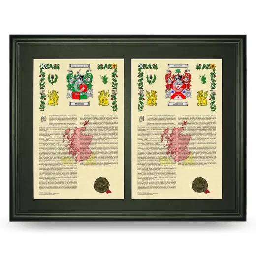 Double Armorial History Framed-Black