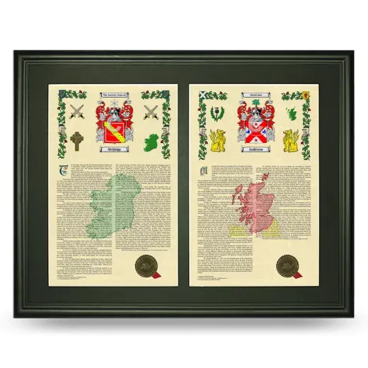 Double Armorial History Framed-Black