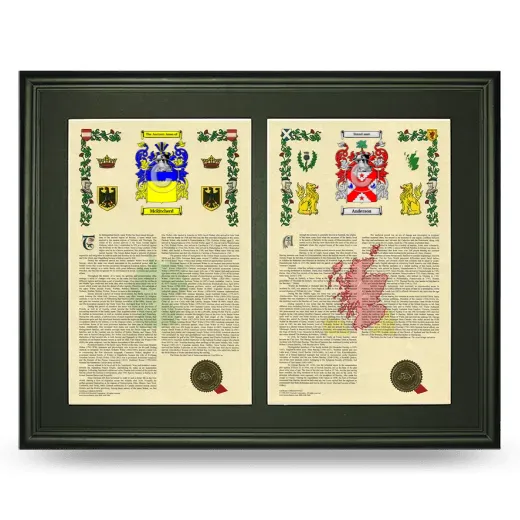Double Armorial History Framed-Black