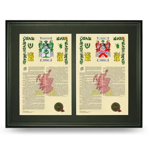 Double Armorial History Framed-Black