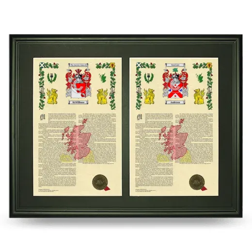 Double Armorial History Framed-Black