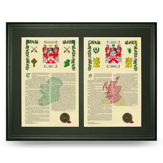 Double Armorial History Framed-Black