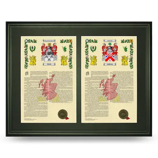 Double Armorial History Framed-Black