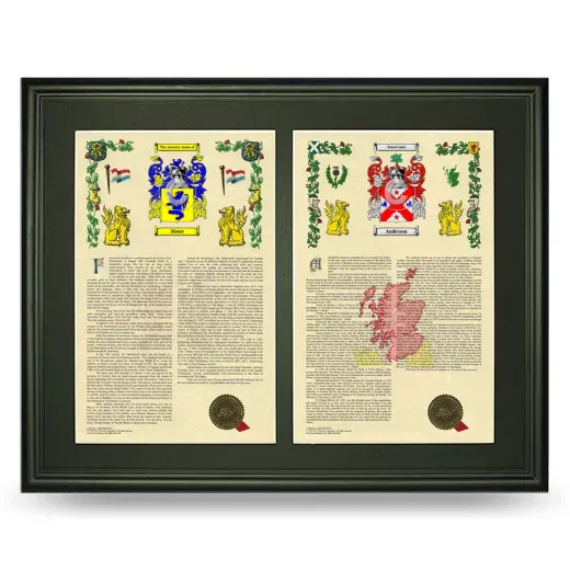Double Armorial History Framed-Black
