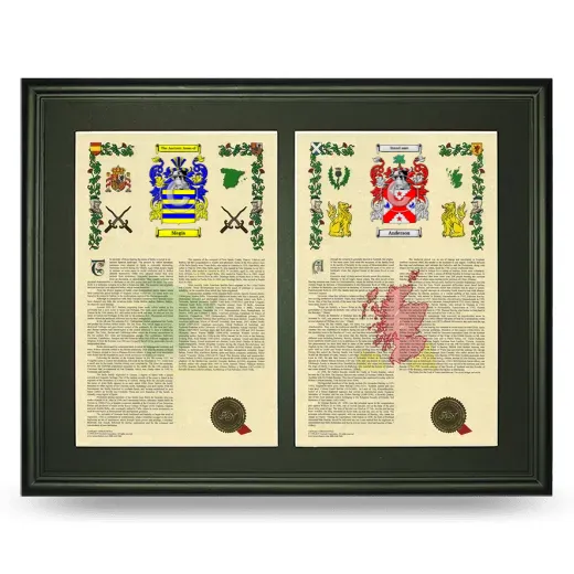 Double Armorial History Framed-Black