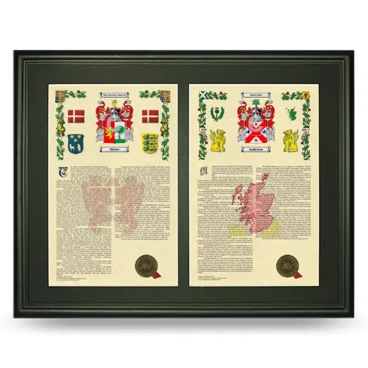 Double Armorial History Framed-Black