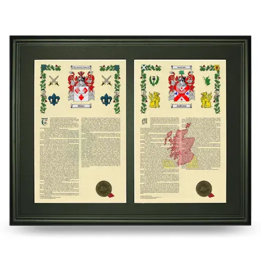 Double Armorial History Framed-Black