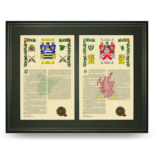 Double Armorial History Framed-Black