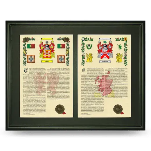 Double Armorial History Framed-Black