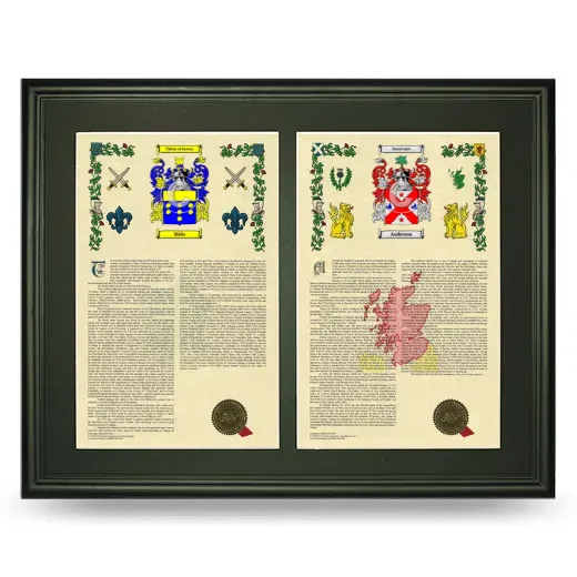 Double Armorial History Framed-Black