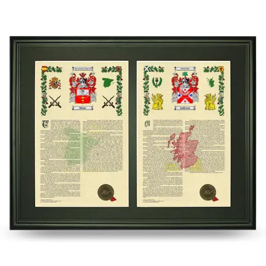 Double Armorial History Framed-Black