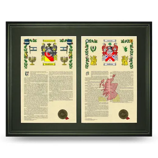 Double Armorial History Framed-Black