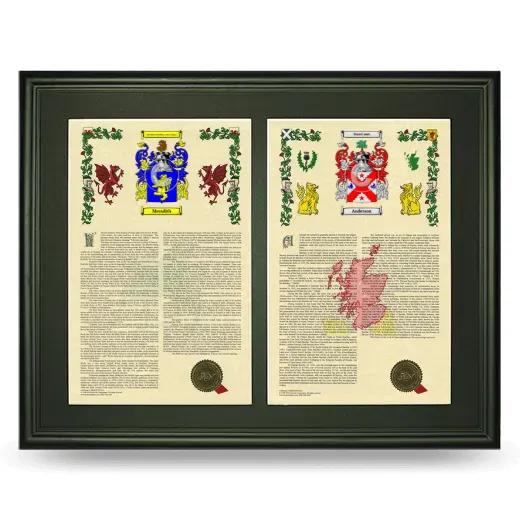 Double Armorial History Framed-Black