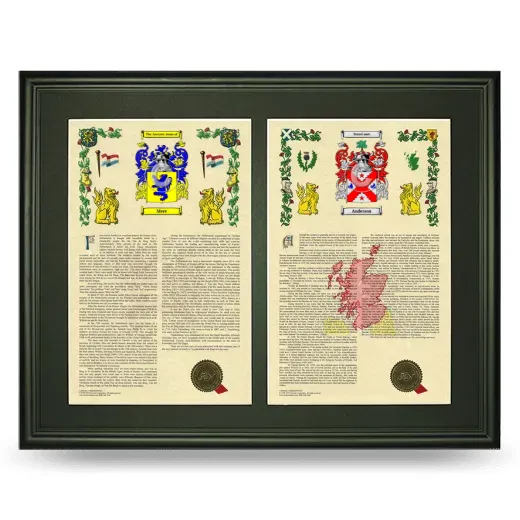 Double Armorial History Framed-Black