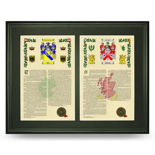 Double Armorial History Framed-Black