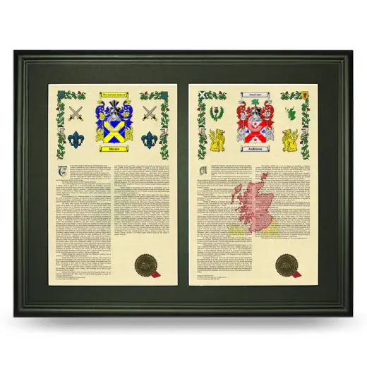 Double Armorial History Framed-Black