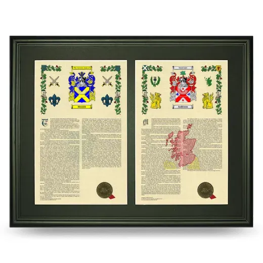 Double Armorial History Framed-Black