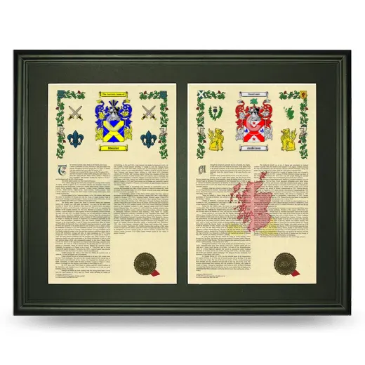 Double Armorial History Framed-Black