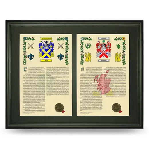 Double Armorial History Framed-Black