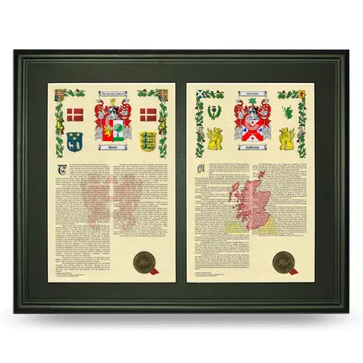 Double Armorial History Framed-Black