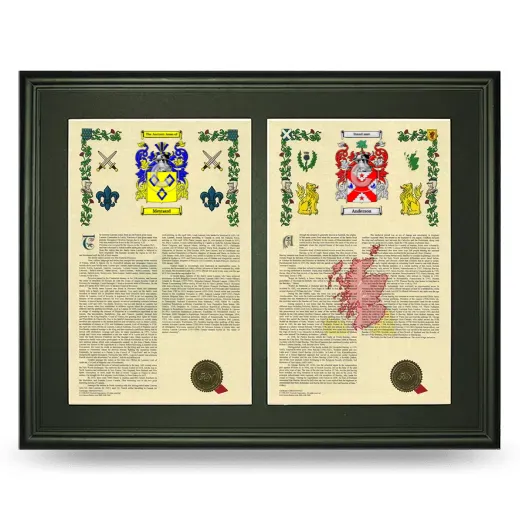 Double Armorial History Framed-Black