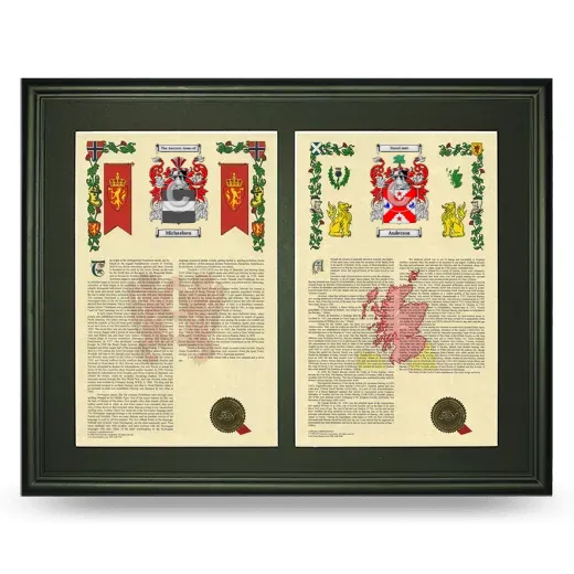 Double Armorial History Framed-Black