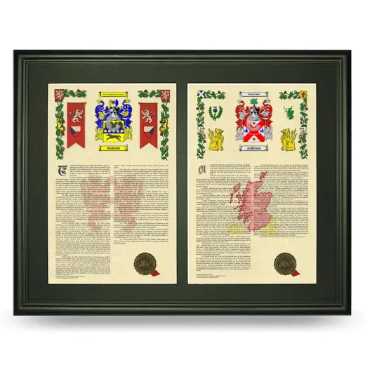 Double Armorial History Framed-Black