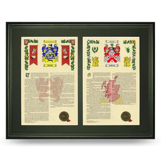 Double Armorial History Framed-Black