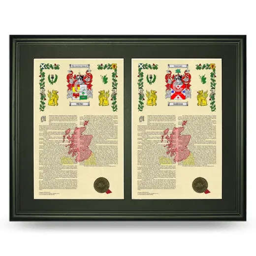 Double Armorial History Framed-Black
