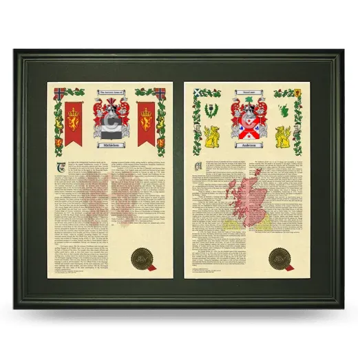 Double Armorial History Framed-Black