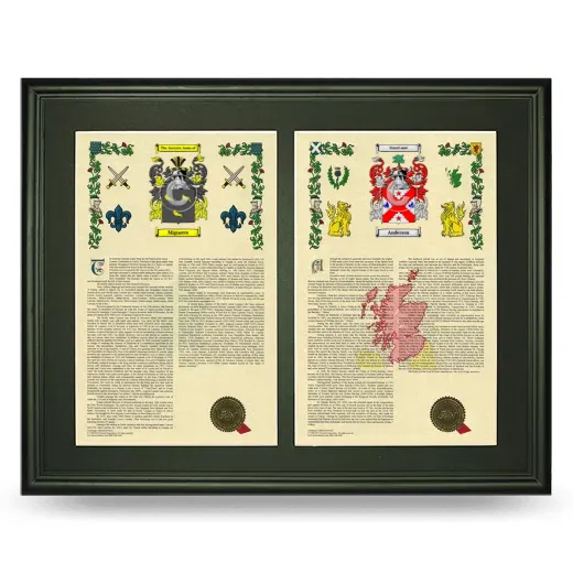 Double Armorial History Framed-Black