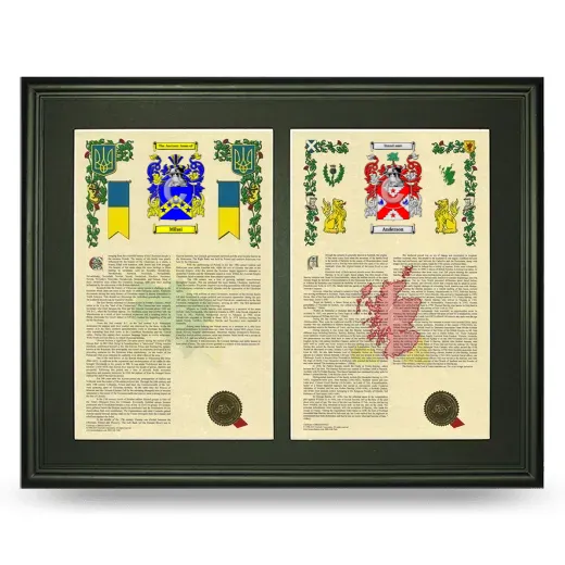 Double Armorial History Framed-Black