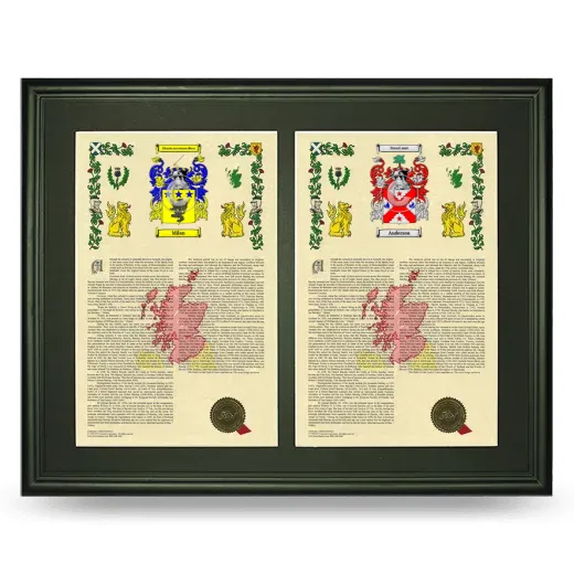 Double Armorial History Framed-Black