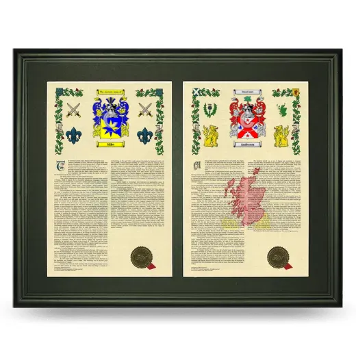 Double Armorial History Framed-Black