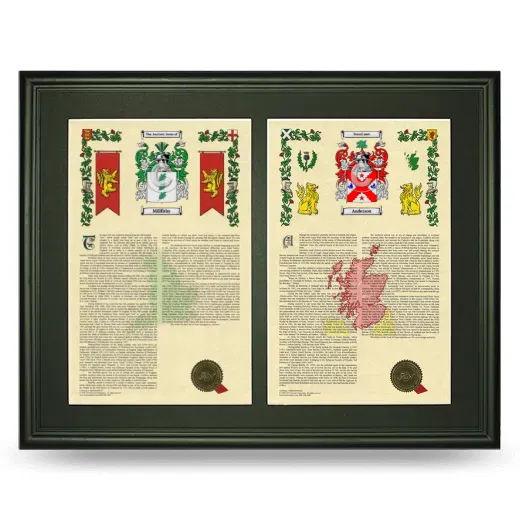Double Armorial History Framed-Black