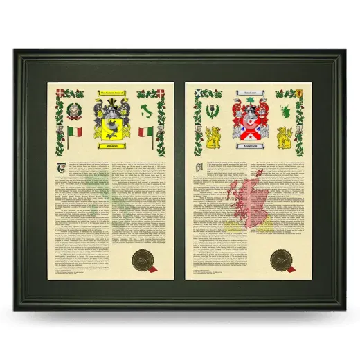 Double Armorial History Framed-Black