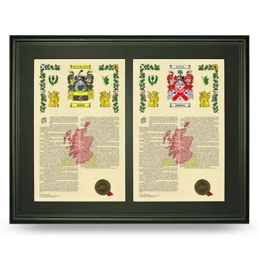 Double Armorial History Framed-Black