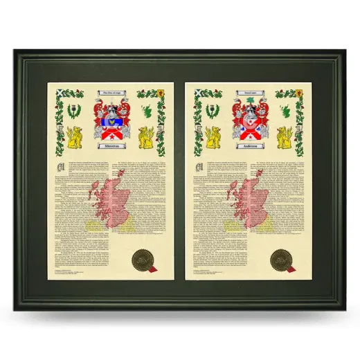 Double Armorial History Framed-Black