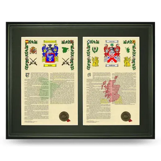 Double Armorial History Framed-Black
