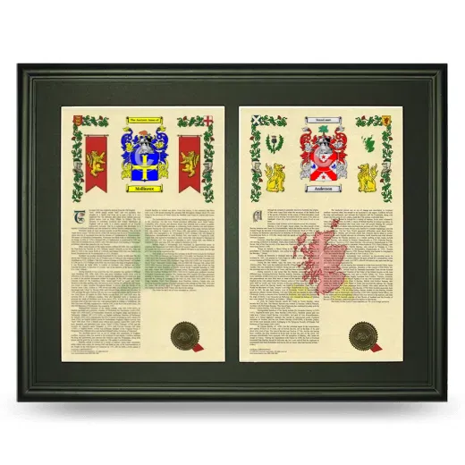 Double Armorial History Framed-Black