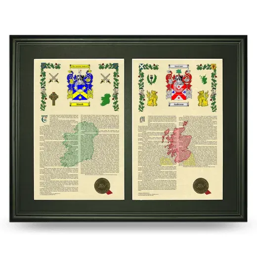 Double Armorial History Framed-Black