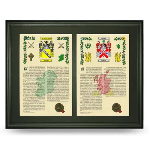 Double Armorial History Framed-Black
