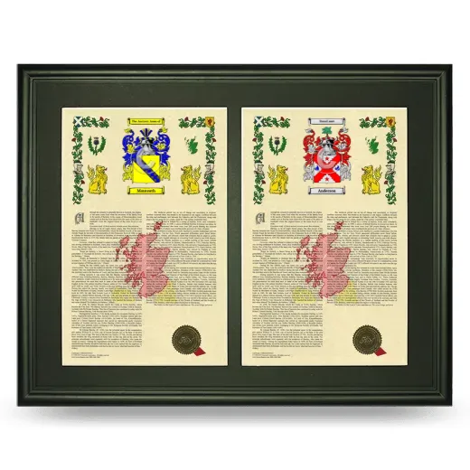 Double Armorial History Framed-Black