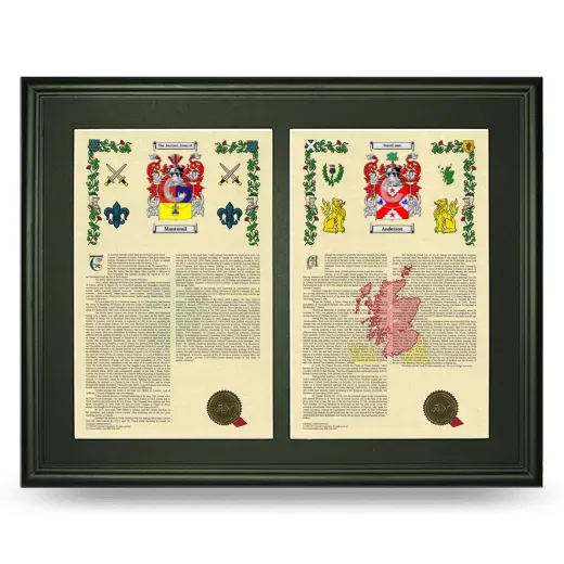 Double Armorial History Framed-Black