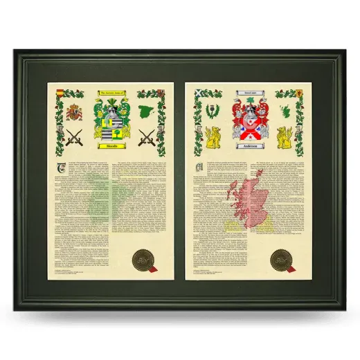 Double Armorial History Framed-Black