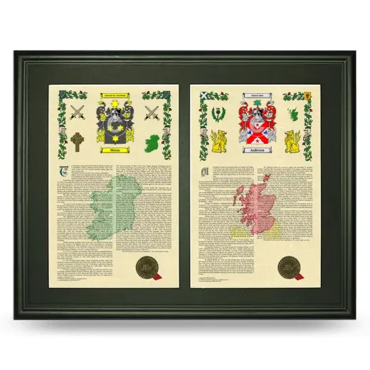 Double Armorial History Framed-Black