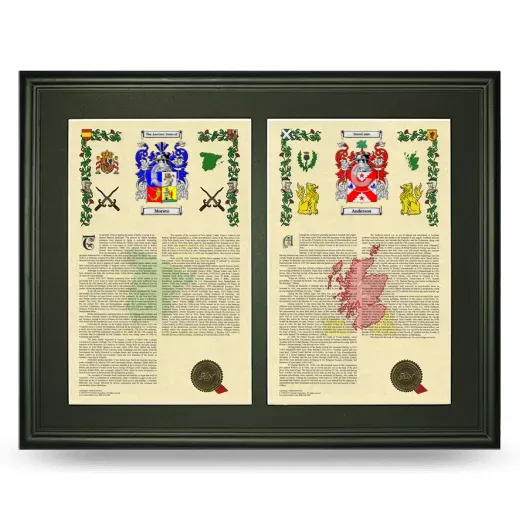Double Armorial History Framed-Black