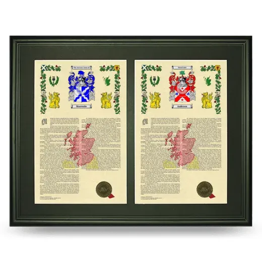 Double Armorial History Framed-Black