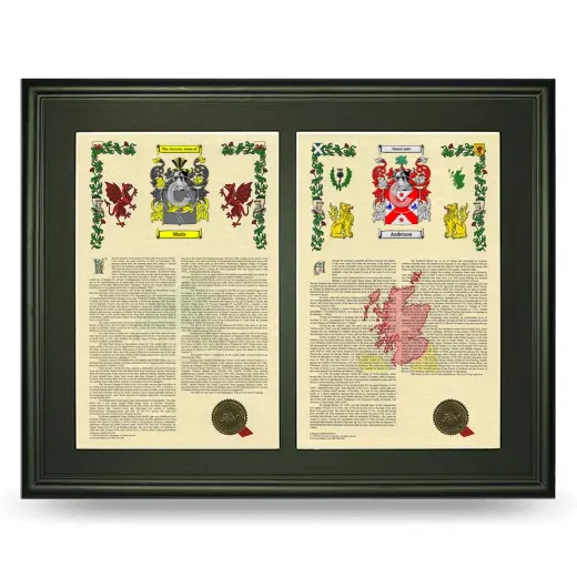 Double Armorial History Framed-Black