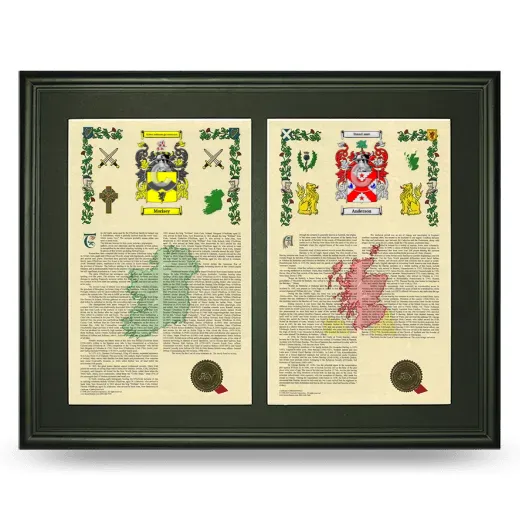 Double Armorial History Framed-Black